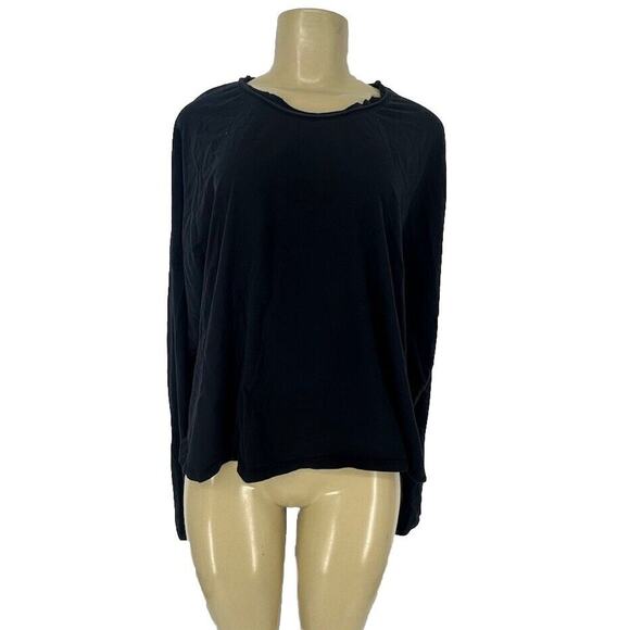 Fabletics Plus Size 4X Women Cropped Long Sleeve Top T-shirt Black 44-18 - Picture 1 of 8